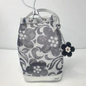 Vera Bradley Night & Day Mesh Floral Daisy Draw String Bag Retired Y2K